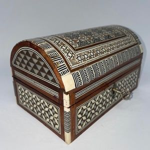 Intricate Black and White Decorative Box